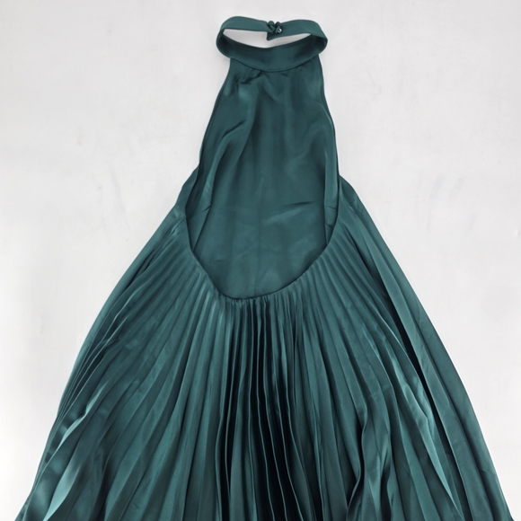 Chic Backless Teal Halter Dress - Picture 6 of 8